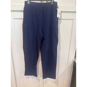 Vintage Classic elements Navy elastic waistband pant cotton L short NWT
